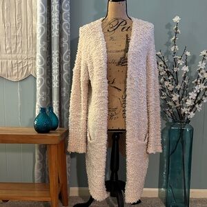 London Kaye (Boutique) Textured Knubby Open Front Cardigan